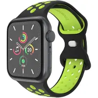 IMoshion Silikon Sport⁺ Armband für Apple Watch | 44/45/46/49 mm - Größe S/M - Black & Yellow