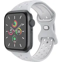 IMoshion Silikon Sport⁺ Armband für Apple Watch | 38/40/41/42 mm - Größe M/L - Grey & White