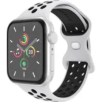 IMoshion Silikon Sport⁺ Armband für Apple Watch | 38/40/41/42 mm - Größe M/L - White / Black
