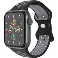 IMoshion Silikon Sport⁺ Armband für Apple Watch | 44/45/46/49 mm - Größe M/L - Black / Grey