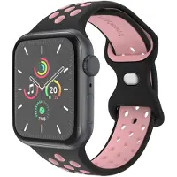 IMoshion Silikon Sport⁺ Armband für Apple Watch | 44/45/46/49 mm - Größe M/L - Black & Pink