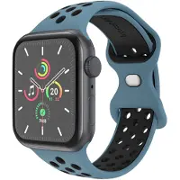 IMoshion Silikon Sport⁺ Armband für Apple Watch | 38/40/41/42 mm - Größe M/L - Blue & Black