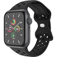 IMoshion Silikon Sport⁺ Armband für Apple Watch | 38/40/41/42 mm - Größe S/M - Schwarz