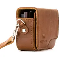 MegaGear MG1265 Leica C Typ 112 Leder Kameratasche mit Trageriemen - Hellbraun