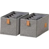 Merkloos Premium Kleiderschrank Organizer 2er Set mit 6 Fächern
