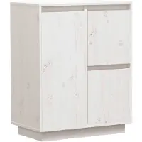 vidaXL Sideboard Weiß 60x34x75 cm Massivholz Kiefer