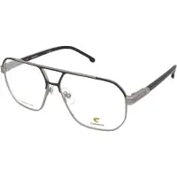 Carrera 1135 Herren-Brille inkl. Gläser Vollrand Pilot Metall-Gestell 60/14/145, schwarz
