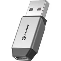 Alogic ULACMN-SGR, USB-A, USB-C Mini, Schwarz, Silber