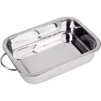 Renberg Presto - Edelstahl-Bratschale mit Grillrost, 32 x 23 x 6,3 cm