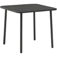 vidaXL Gartentisch Dunkelgrau 80x80x72 cm Stahl