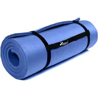 Tresko Yogamatte Fitnessmatte Gymnastikmatte Pilates 185x60x1,5cm Dunkelblau