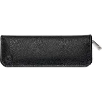 Pelikan 958025, Hartschalenetui für Stifte, Leder, Schwarz, Einfarbig, Reißverschluss, Erwachsener