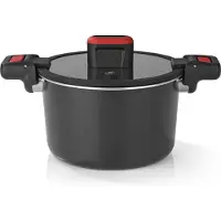 DS Produkte GOURMETmaxx Energiespartopf Aluminium 5,8l - schwarz/rot