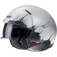 HJC I20 Scraw Weiß Schwarz MC10SF Open Face Helmet Größe XS
