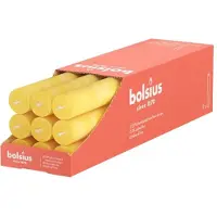 Bolsius Stabkerzen Rustik, 23/270 mm, Sonniges Gelb, , Brenndauer ca. 13h, 9 Stück pro Verpackung