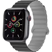 IMoshion Magnetisches Silikonarmband für Apple Watch | 38/40/41/42 mm - Schwarz / Grau