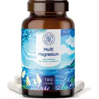 ALPHA FOODS Multi-Magnesium Komplex Kapseln - 6 bioaktive Magnesium-Quellen vegan 180 St