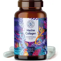 ALPHA FOODS Marine Collagen mit Hyaluronsäure Kapseln - Meeres Kollagen Hydrolysat & Marines Elastin 160 St