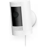Ring Stick Up Cam Plug-In, IP-Sicherheitskamera, Innen & Außen, Kabellos, 2400 MHz, Tisch/Wand, Weiß
