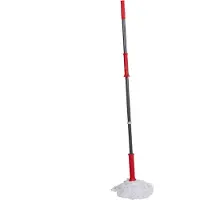 Dirt Devil Mikrofaser Mopp – 125 x 7,5 CM – Leicht Auszuwringen – Rot/Grau