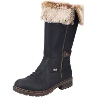Rieker Stiefel bequem warm gefüttert in schwarz, Gr. 40