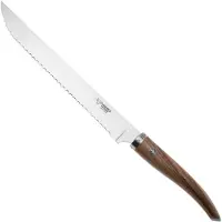 Laguiole En Aubrac Gourmet PGO25NOI Walnussholz, Brotmesser, 25 cm