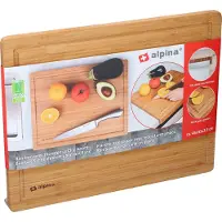 Alpina Schneidebrett über Arbeitsplatte - mit Saftrille - 45 x 35 x 3,5 CM - Bambus