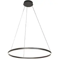 Steinhauer Design-Pendelleuchte Ringlux schwarz Ø 80cm