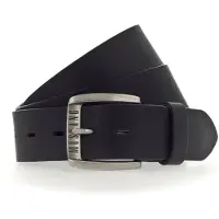 Mustang Gürtel aus Vollleder mit Glanz in Schwarz-110