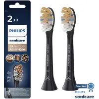 Philips A3 Premium All-in-One HX9092/11 2x Schwarze Bürstenköpfe für Schallzahnbürste, 2 Stück(e), Schwarz, 3 Monat( e), Weich, Gummi,