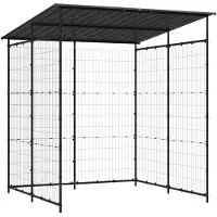 vidaXL Fahrradschuppen 190x190x222 cm Stahl Schwarz