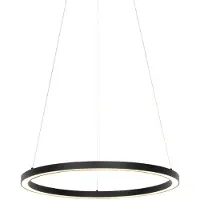 QAZQA Smarte Hängelampe schwarz 60 cm inkl. LED und RGBW - Girello