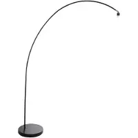 Mexlite Stehleuchte Solva 1-flammig Schwarz Matt 35x165cm