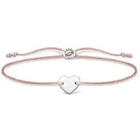 Thomas Sabo Charming Collection - A1996-173-19-L20v - Herz - Armband - 13-20 cm - Silber - nylon - Beige
