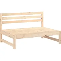 vidaXL Garten-Mittelsofa Weiß 120x80 cm Massivholz Kiefer