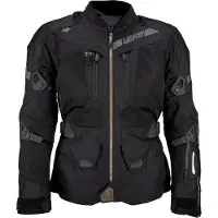 Leatt ADV FlowTour 7.5 Stealth Schwarz Dunkelgrau Wasserdichte Textiljacke Größe XL