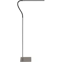 Steinhauer Stehleuchte Serpent 1-flammig Gebürstetes Silber 23x70cm