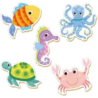 Educa Set mit 5 Puzzeln Für Kinder Wassertiere