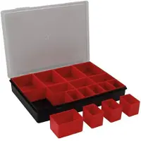 Velleman - Sortimentskasten - 330 x 247 x 54 mm - 16 Herausnehmbare Fcher - 4,4 L