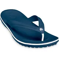 Crocs Zehentrenner "Crocband Flip", Damen, Gr. 46, Croslite, blau (navy), Schuhe Zehentrenner, Sommerschuh, Schlappen, Poolslides, Dianette, zum Baden