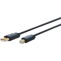 ClickTronic USB 2.0 Kabel, Datenkabel mit der Steckerkombination A/B