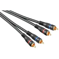 Goobay RCA Stereo Cable 2x RCA. M/M. Black. 1.0m