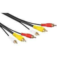 Goobay Composite Audio Video Anschlusskabel, 3x Cinch mit RG59 Videoleitung