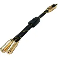 Roline GOLD 3.5mm Cableadapter. 1xM. 2xF. 15cm