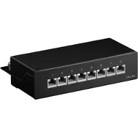 S-Impuls S/CONN maximum connectivity Patchfeld-cat 6A Patchpanel, geschirmt, schwarz, 8 Ports