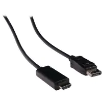 Ginza.se Displayport-Kabel - DisplayPort Stecker - HDMI Stecker - 1080p - Vernickelt - 3.00 m - Rund - PVC - Schwarz - Label