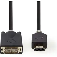 Nedis HDMI -Kabel - HDMI Stecker - DVI-D 24+1-Pin Stecker - 1080p - Vergoldet - 2.00 m - Gerade - PVC - Anthrazit - Box