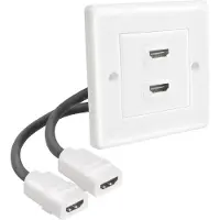 MaxTrack HDMI Wanddose 2xHDMI Buchse m.Kabelverl.
