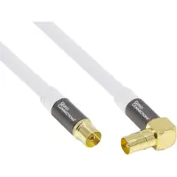 GOOD CONNECTIONS SAT Antennenkabel SmartFLEX, IEC/Koax Stecker abgewinkelt an Buchse, vergoldet, vierfach geschirm...
