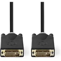 Nedis DVI-Kabel DVI-D 24+1-Pin Stecker DVI-D 24+1-Pin Stecker 2560x1600 Vergoldet 3.0 m PVC Anthrazi